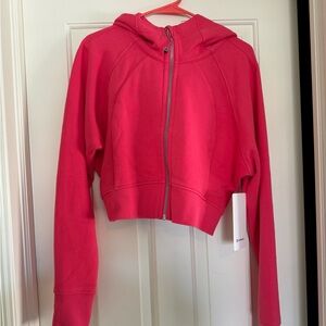 Scuba Full Zip Cropped hoodie in Lipgloss
